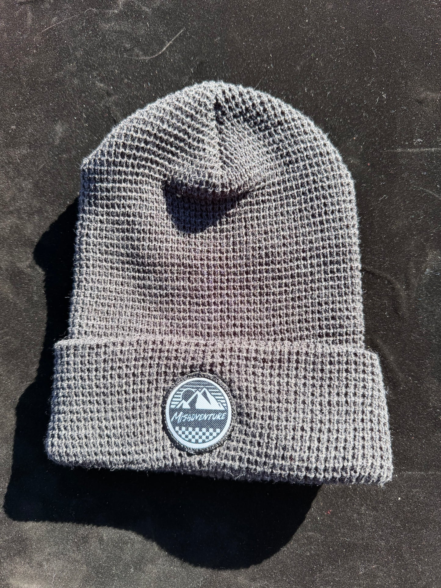 Icon Waffle Knit Beanie - Charcoal