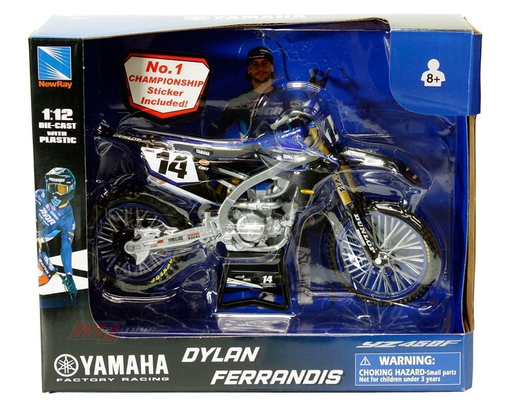 Yamaha YZ450F #14 Dylan Ferrandis Motorcycle 1:12