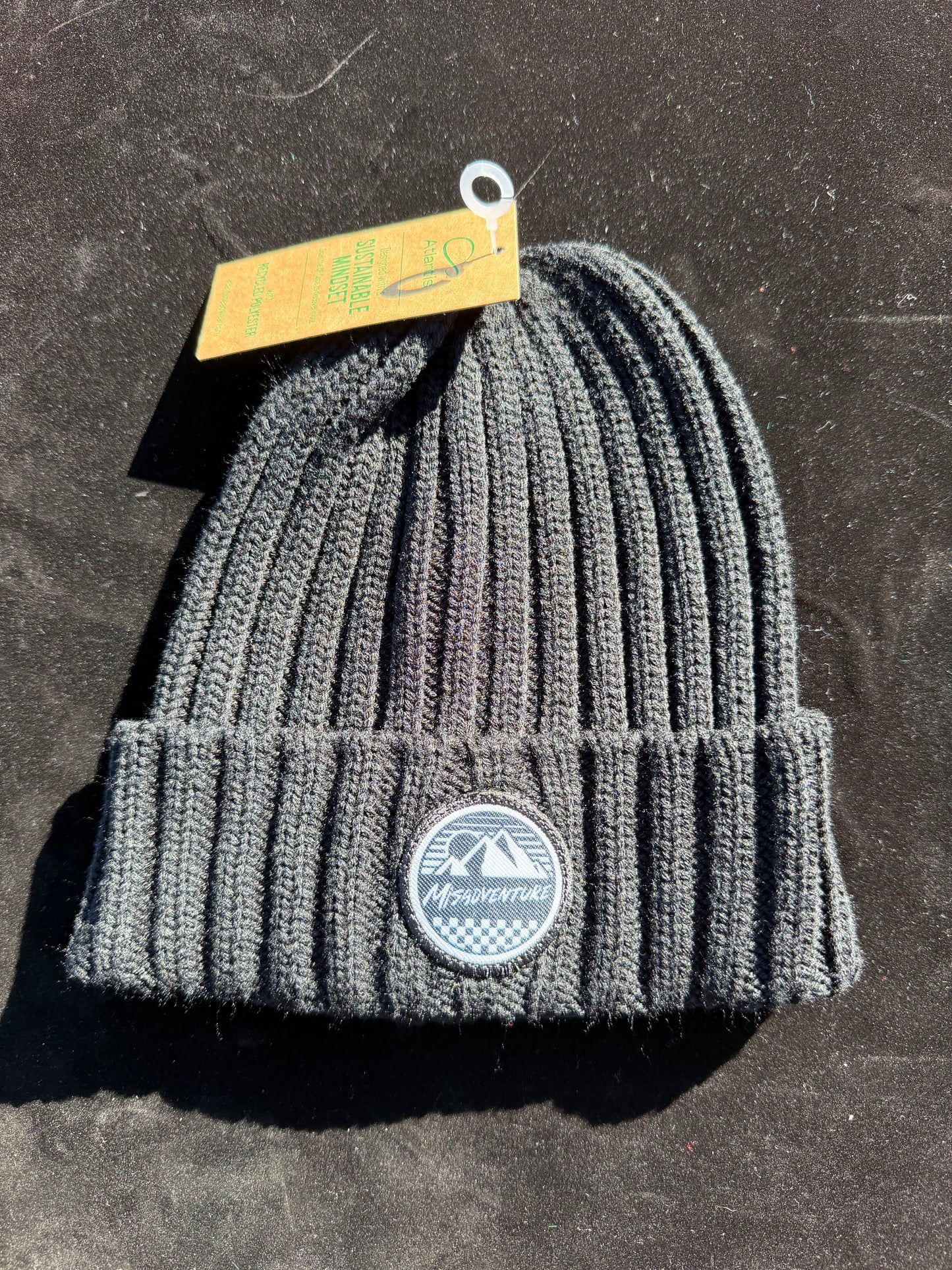 Icon Ribbed Beanie - Black