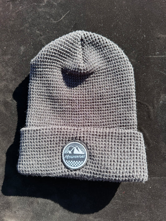 Icon Waffle Knit Beanie - Charcoal