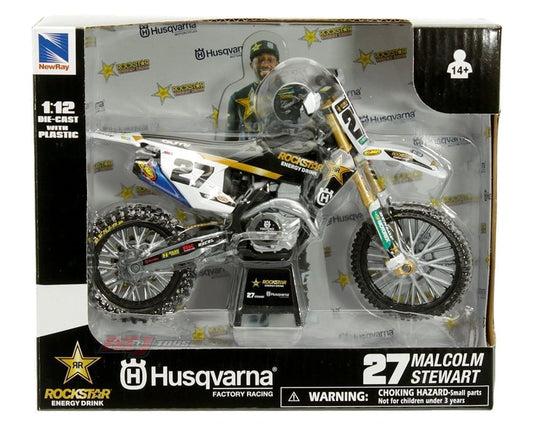 Husqvarna FC 450 Rockstar Energy #27 Malcom Stewart Motorcycle 1:12